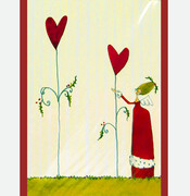 Herzblumen, Doppelkarte mit Umschlag