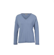 Ivko Shirt-Tunika V-Auschnitt, 81644-30, stone blue